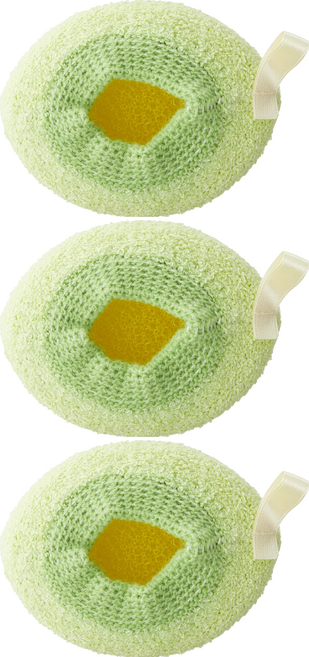 pigeon 貝親 沐浴棉, 黃色, 3個