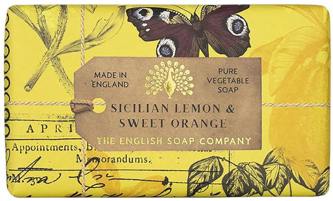 THE ENGLISH SOAP COMPANY 英國製皂 20週年系列 英國手工皂 西西里檸檬&甜橙, 190g, 1個