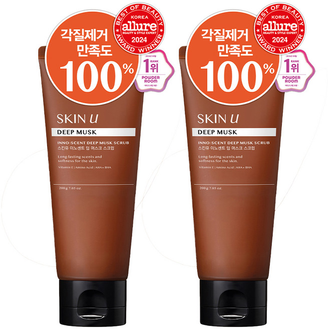 스킨유 이노센트 각질 아크네 케어 바디스크럽 딥머스크, 200g, 2개