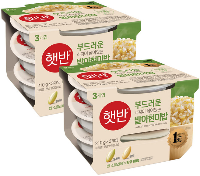 CJ Hetbahn 發芽糙米即食飯, 210g, 6入