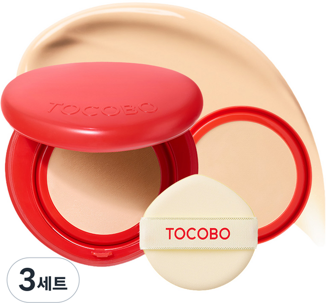 TOCOBO Apple Dewy Fit 氣墊粉餅 正裝 15g + 補充蕊 15g 套組, 3套, 22 Rosy