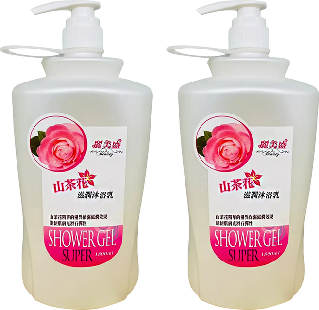麗美盛 沐浴乳 山茶花, 1.8L, 2瓶