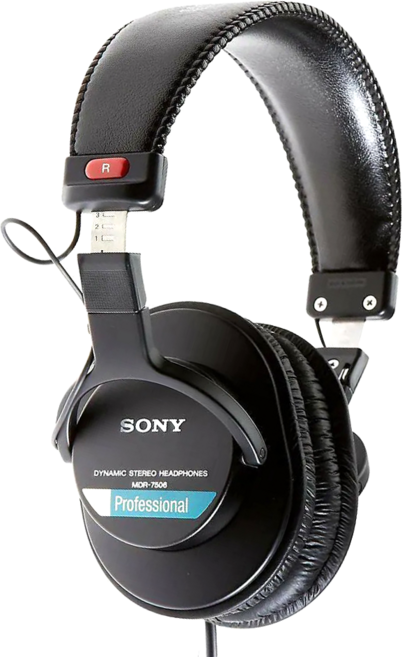 SONY 索尼 耳罩式聲音監測耳機, MDR-7506, 黑色