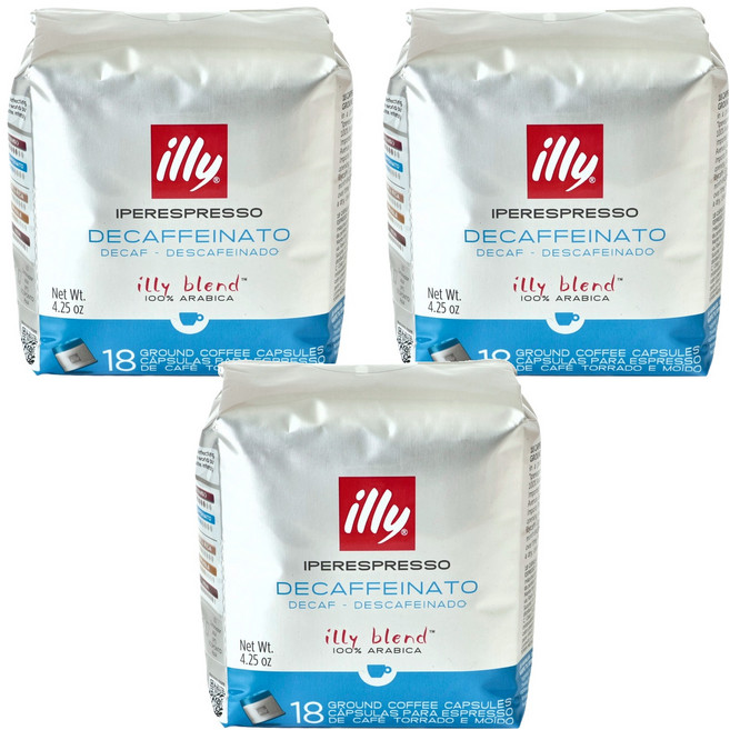 illy 意利 低咖啡因咖啡膠囊, 6.7g, 18顆, 3袋