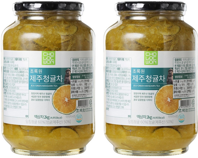 초록원 제주 청귤차, 2kg, 1개입, 2개