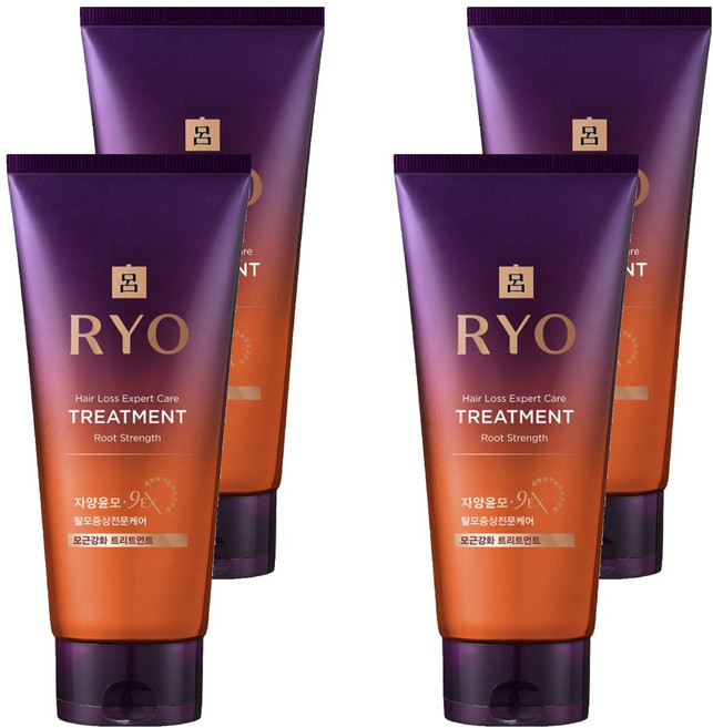 려 자양윤모 9EX 탈모증상전문케어 모근강화 헤어트리트먼트, 330ml, 4개