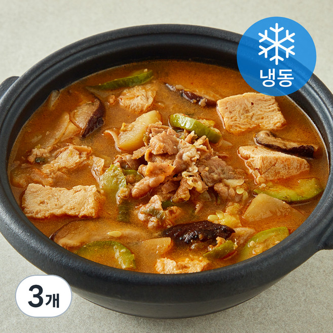 곰곰x욱이네 진한 차돌 된장찌개 (냉동), 500g, 3개