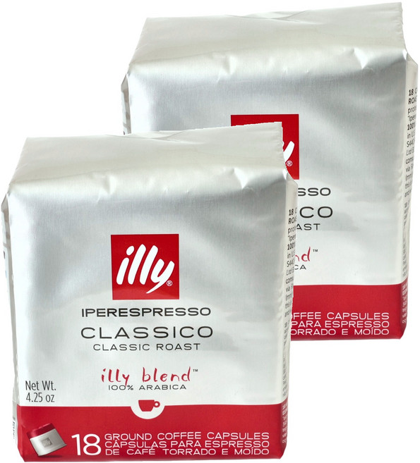 illy 意利咖啡 Classico阿拉比卡豆中焙咖啡膠囊, 6.7g, 18顆, 2包