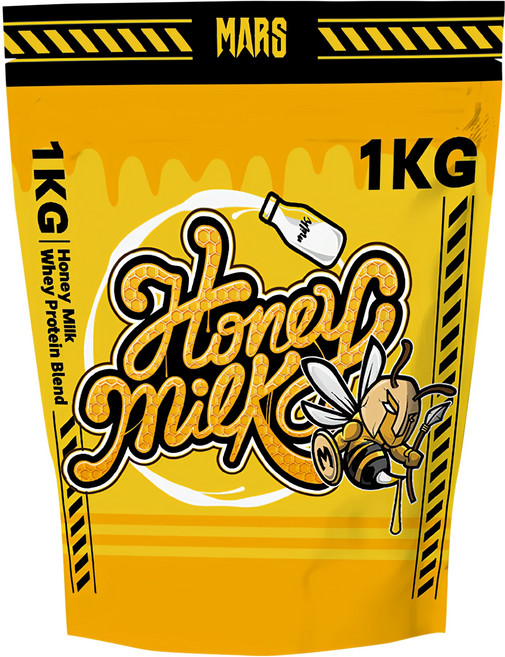 MARS 戰神 混合式乳清蛋白 蜂蜜牛奶, 1kg, 1包