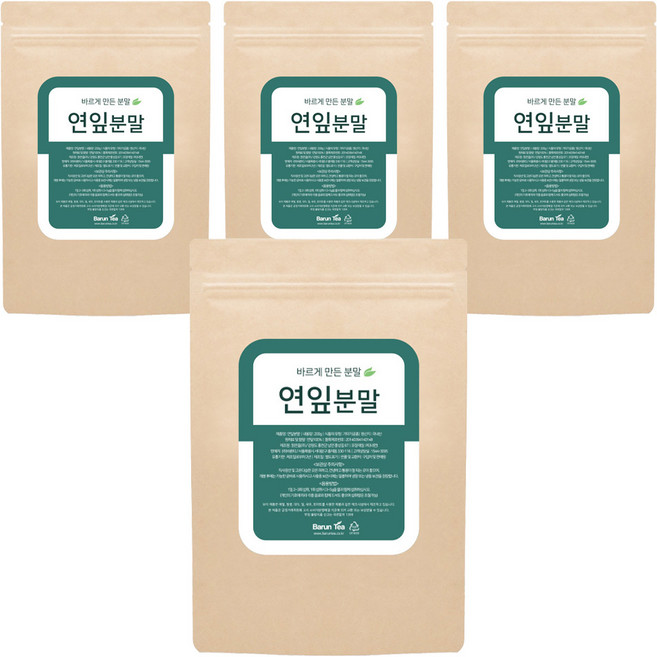 바른티 연잎 분말, 200g, 4개