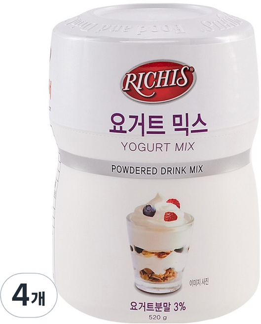 리치스 요거트 믹스 파우더, 520g, 4개