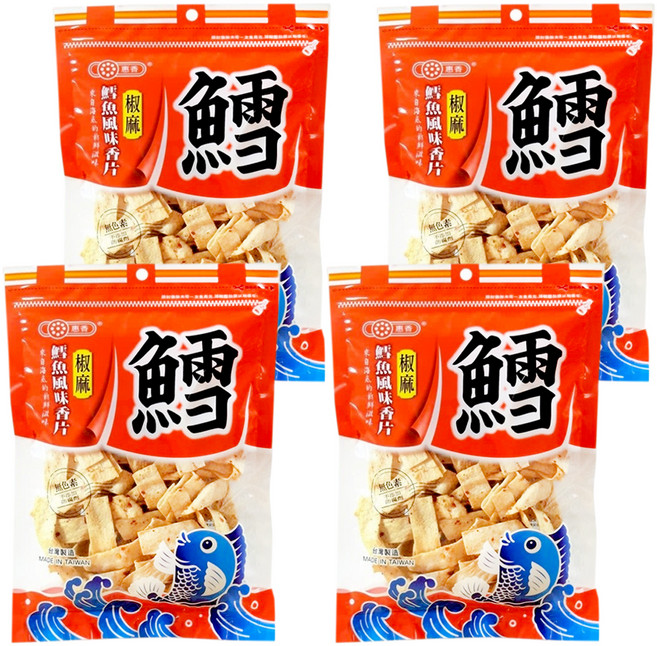 惠香 鱈魚風味椒麻香片, 180g, 4包