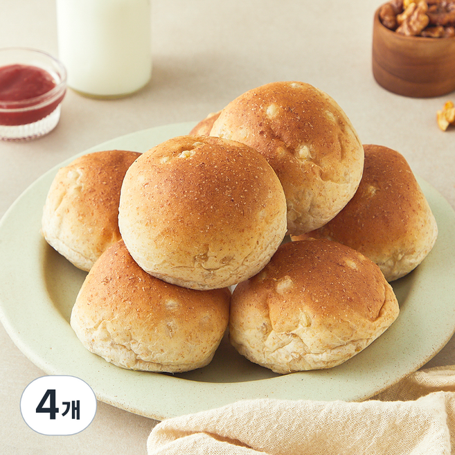 그래밀 통밀 보리밥 롤빵, 40g, 4개, 8개입