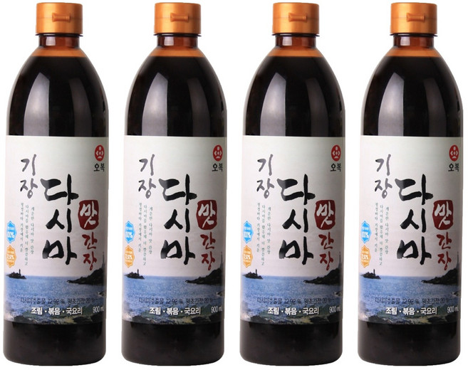 오복식품 기장 다시마 맛간장, 4개, 900ml