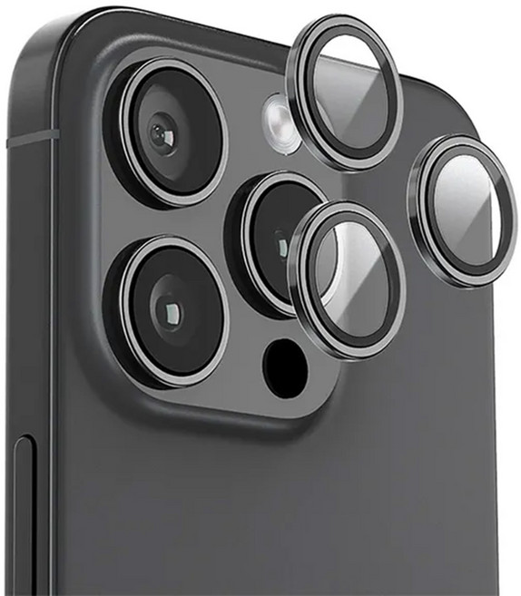 STAR 訊鋒科技 AP IP 航太鋁 鏡頭保護鏡 iPhone 15 Plus 9H Anti Broken Anti Scratch Anti Reflection 黑 2入1組