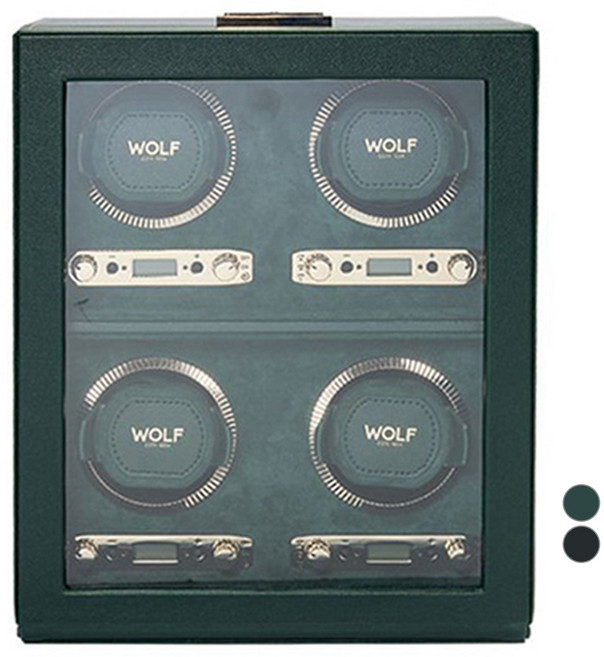 울프 남녀공용 브리티쉬 레이싱 4구 워치와인더