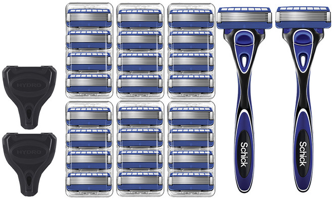 쉬크 하이드로5 오리지널 면도기 핸들 + 날 13p + 커버, 13개입, 2세트
