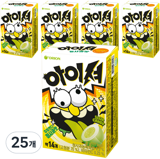 오리온 아이셔캔디 청사과맛, 42g, 25개
