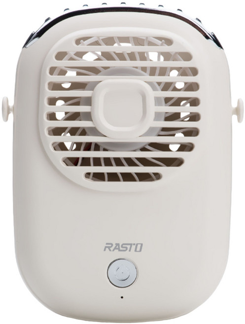 RASTO RK13 隨身型頸掛式充電風扇, R-PCF013, 白色
