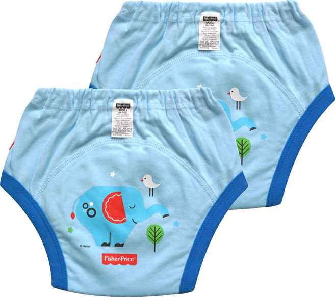 피셔프라이스 3중 방수 배변훈련팬티, 블루, 2개