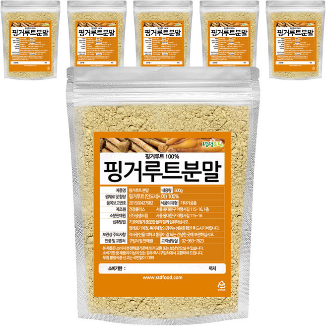 생생드림 핑거루트 분말, 6개, 500g