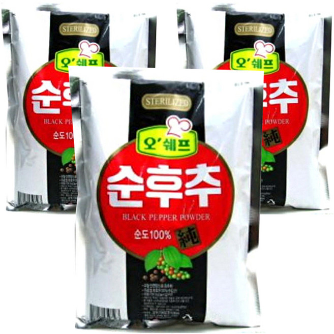 오뚜기 오쉐프 순후추, 450g, 3개