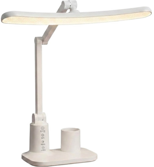 비츠조명 LED 학습용 와이드 책상 스탠드 조명, 화이트