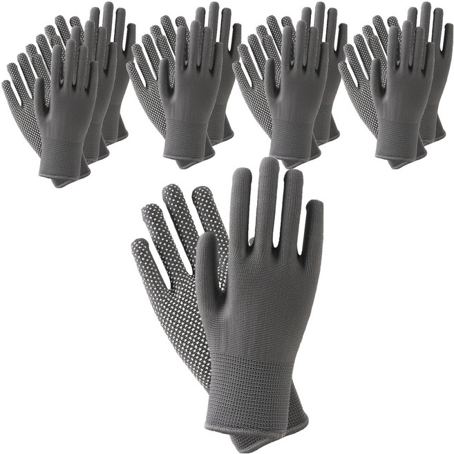 디펜즈만 실리콘 반코팅 목장갑 양손착용 세트, 그레이, 10세트