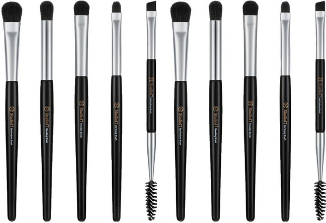 스튜디오17 아이 메이크업 브러쉬 세트, 혼합색상, 2개