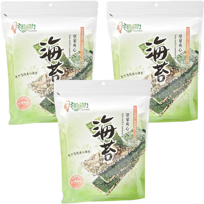 WEI SHEN FAR 維盛發 海苔堅果夾心, 40g, 3包