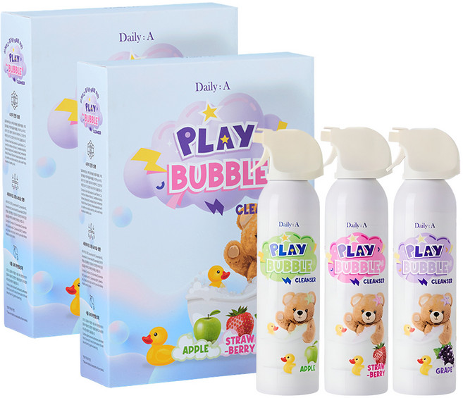 데일리아 플레이 버블 클렌저 3종세트 600ml, 2세트