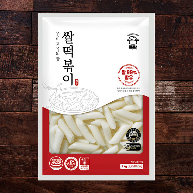 쿡탁 우리 고유의 맛 쌀떡볶이, 1kg, 1개