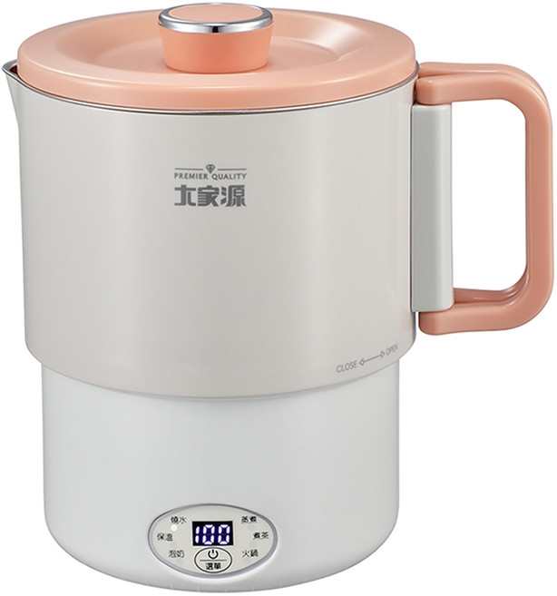 大家源 微電腦操作雙電壓便攜鍋料理鍋 1.2L, TCY-372202