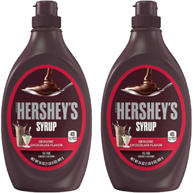 HERSHEY'S 好時 巧克力醬, 680g, 2瓶