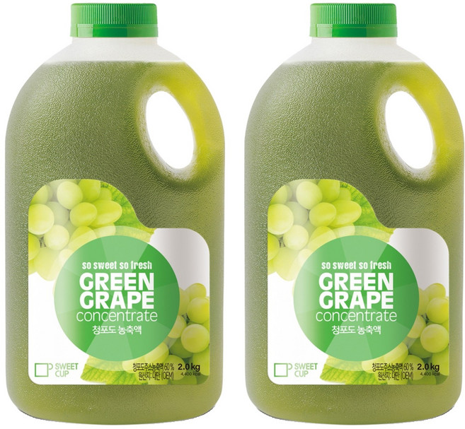 스위트컵 청포도 농축액, 2kg, 2개