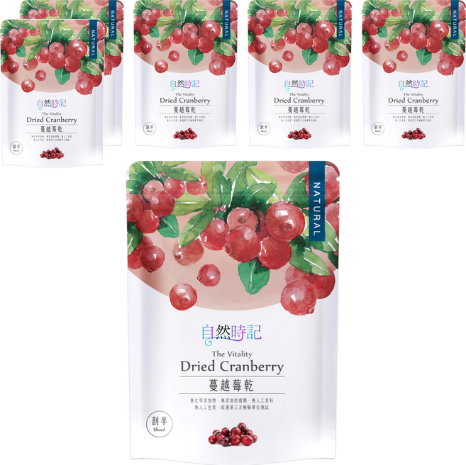 Nature Time 自然時記 蔓越莓乾 剖半, 250g, 6包