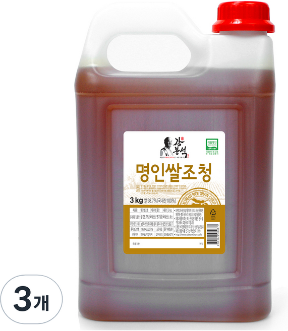 강봉석 명인쌀조청, 3kg, 3개