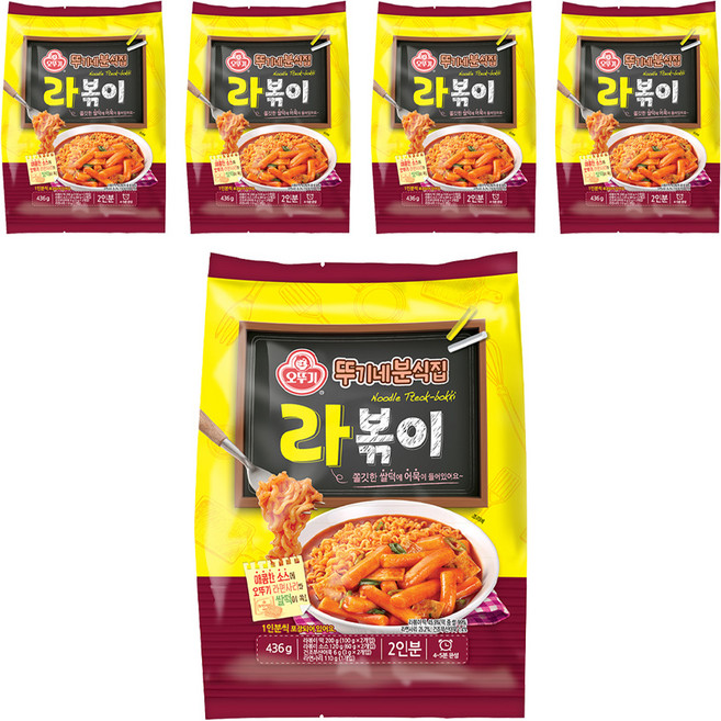 오뚜기 뚜기네분식집 라볶이, 5개, 436g
