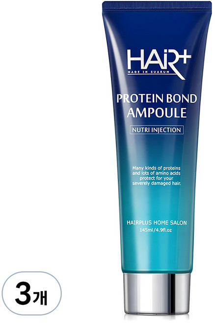 헤어플러스 단백질 본드 앰플 헤어에센스, 145ml, 3개