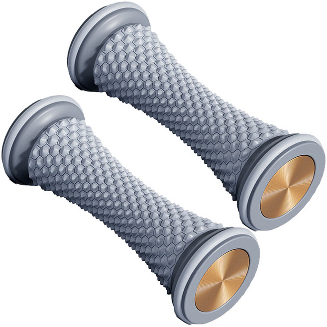 정상아이앤 발바닥 지압 발마사지 롤러봉, 2개, 그레이