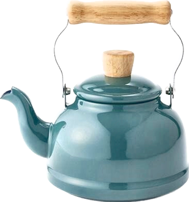 FUJIHORO 琺瑯煮水壺, 煙藍色, 1.6L, 1個
