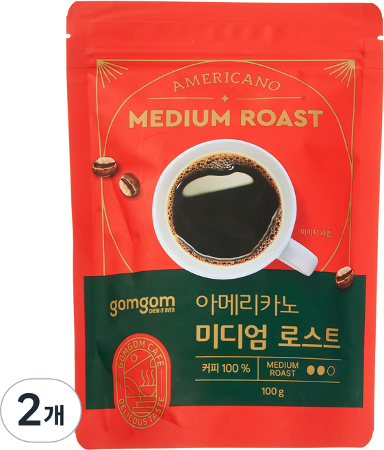 곰곰 아메리카노 미디엄 로스트, 100g, 1개입, 2개