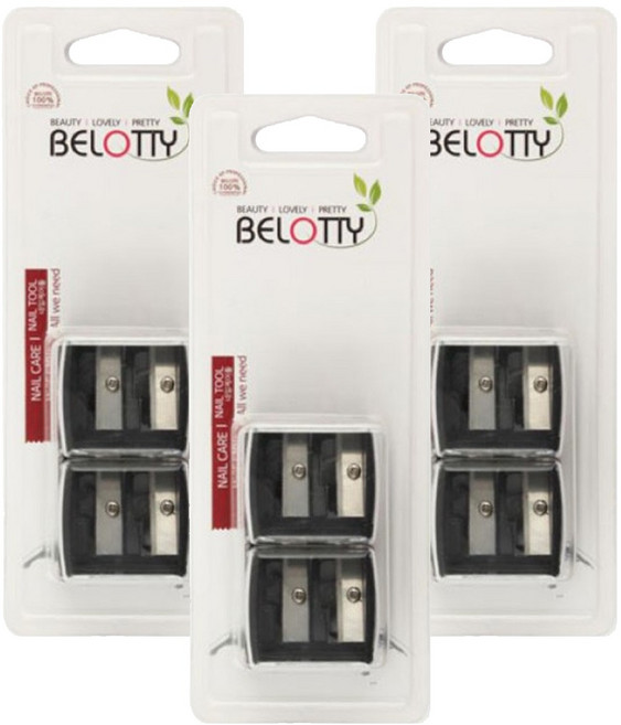 벨로티 아이브로우 듀얼 펜슬 샤프너 2P세트, 랜덤발송, 3개