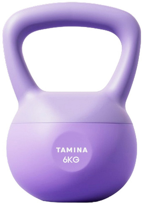 TAMINA SPORTS 高級柔軟壺鈴, 1個, 紫色, 6kg