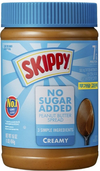 SKIPPY 吉比 香濃無加糖花生醬, 454g, 1罐