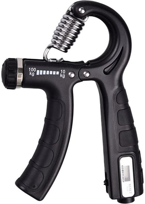 LEADER X Mellow Morandi 可調節智能計數握力器 10~100kg, 黑色, 1個