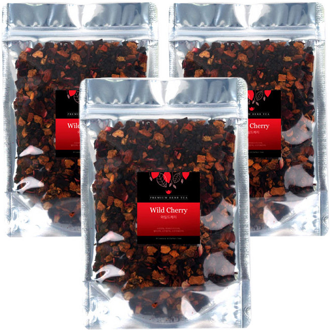 아름드레 블렌딩 허브차 와일드체리, 1개입, 3개, 60g