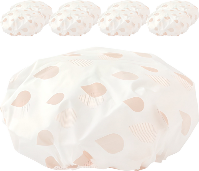 클레어라 세안 방수 샤워 헤어캡, 핑크, 9개