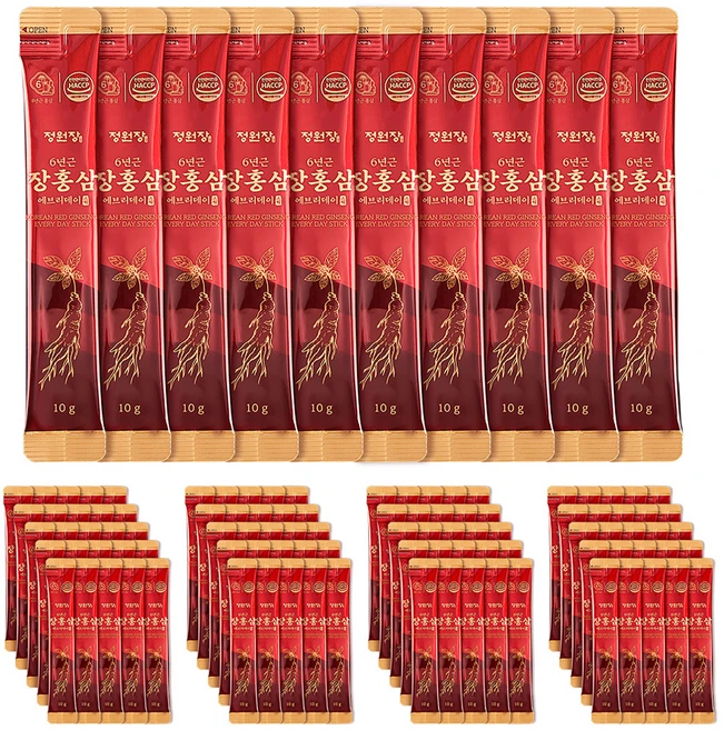정원장 6년근 장홍삼 에브리데이 스틱 110포, 10g, 1개 - 쿠팡