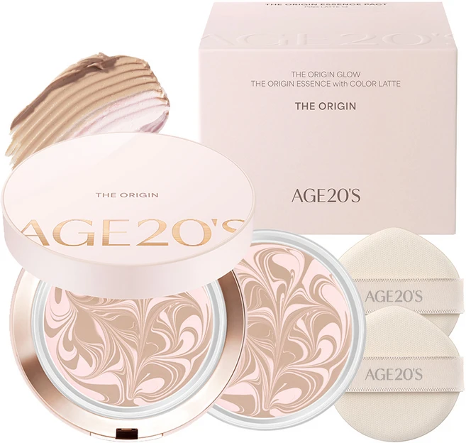 에이지투웨니스 디오리진 에센스 팩트 본품1개 12.5g + 리필1개 12.5g, 13호 핑크라떼, 1개 - 쿠팡